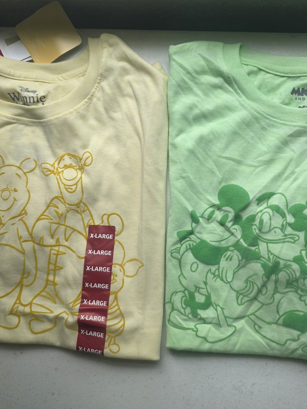 Disney Winnie the Pooh Yellow Tee & Disney Mickey Green Tee - Pack of 2